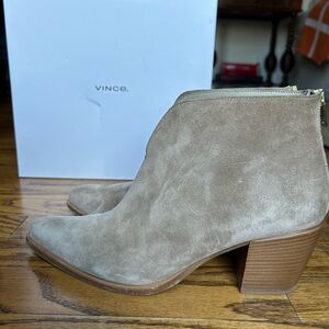 Vince Suede Neutral Booties - Size 10